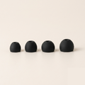 Embouts de remplacement Quieto coloris Noir - kit 4 paires silicone médical
