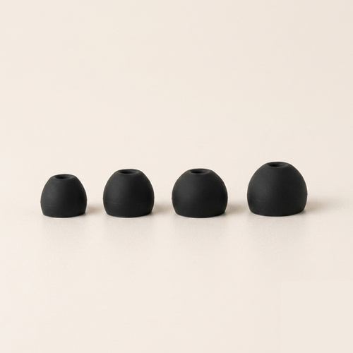 Embouts de remplacement Quieto coloris Noir - kit 4 paires silicone médical
