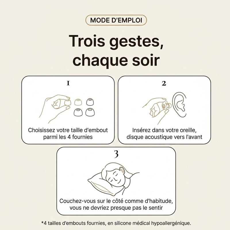 Bouchons d'oreille pour dormir Quieto Pro